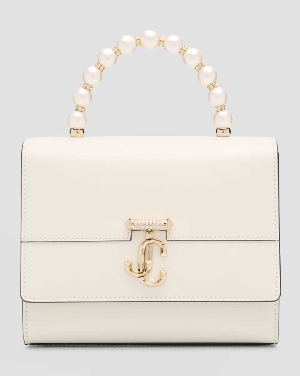 Avenue Pearly Leather Top-Handle Bag
